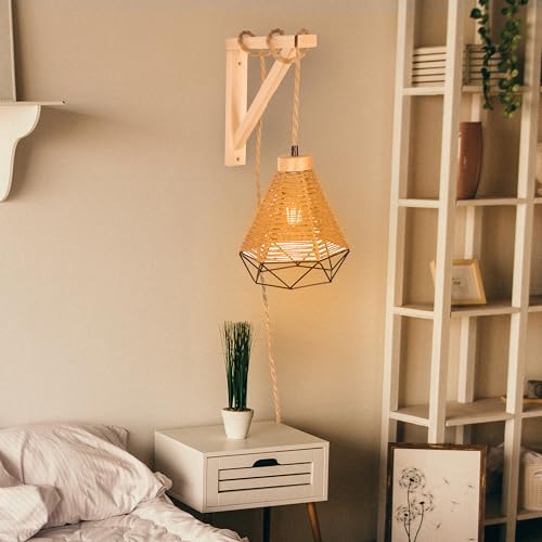 OVOV 2 Pack Wall Mount Wooden Shelf Brackets Triangle with Hole 7 Inch - color: Wood with Hole, size: 7 Inch