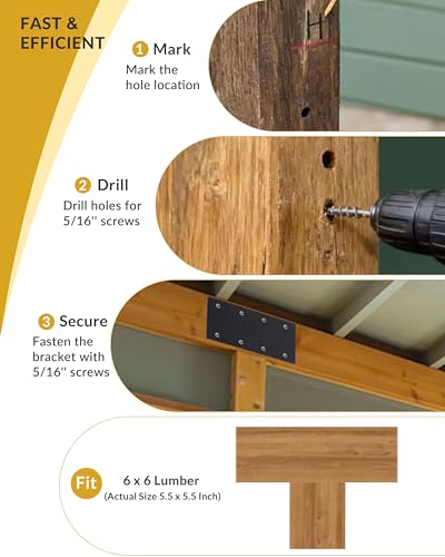 8 Pcs Ultra-Thick Straight Mending Plate, 9.25" x 4.5" Extreme Weatherproof Flat Bracket, Heavy Duty Steel I-Shape Timber Connector for 6x6 8x8 Lumber, Outdoor Pergola, Deck & Cabin - size: 8 Pack, style: P-Shape Tie