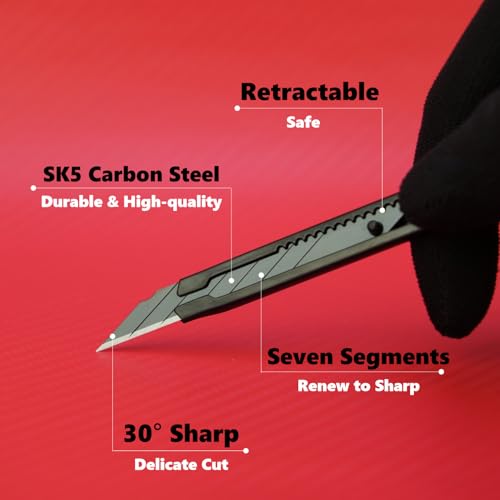 Vinyl Wrap Tool Kit with 2000W Heat Gun, Window Tint, PPF & 7 Detail Tools - color: red&black