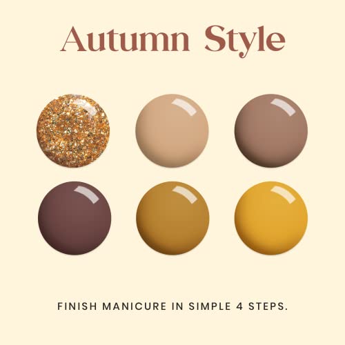 Beetles Gel Nail Polish Set, Caramel Swirl Gel Polish 6 Colors - color: A - Mixed Finishes | Caramel Swirl