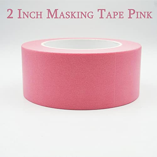 2 Inch Masking Tape Pink Painters Tape, 2 inch x 55 Yards - color: Pink, size: 2 inch x 55 yards