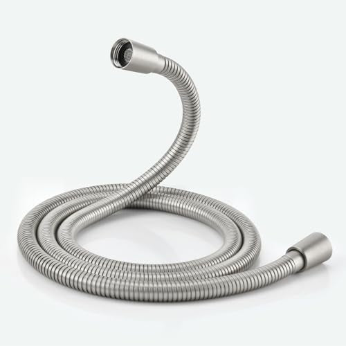 59 Inches 304 Stainless Steel Brushed Nickel Shower Hose Extra Long - color: Brushed Nickel, size: 59 Inches