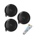 DiCUNO 3-Pack Soft Retractable Measuring Tape, 60-Inch 1.5 Meter, Black - color: Black*3pcs