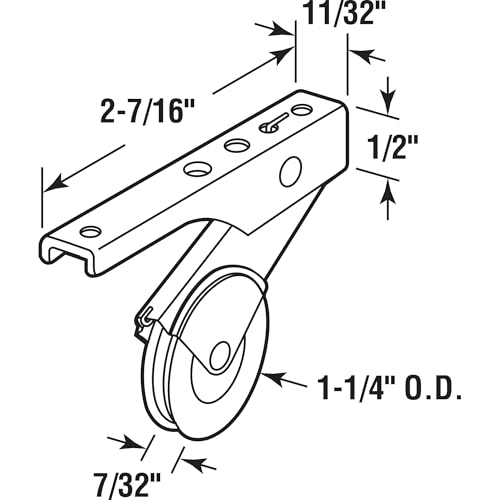 Prime-Line B 741 Sliding Screen Door Roller, 1-1/4 In., 2 Pack - style: stainless steel