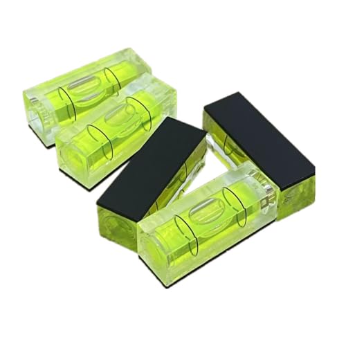 5Pcs Magnetic Small Bubble Levels 29x10x12mm Mini Square Bubble Spirit Level Measuring Layout Tools (29mm) - size: 29mm