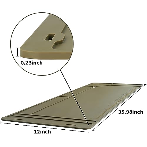 CKPART Rifle Gun Cleaning Mat, Anti-Slip Rubber Tactical Magnetic Mat, Gun Maintenance Mat,Gun Maintenance Mat for Gun Cleaning Kits 36" x 12"