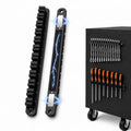 Heavy Duty Magnetic Screwdriver & Wrench Organizer, 12 Slot Tool Holder - color: Black, size: 12-Slot