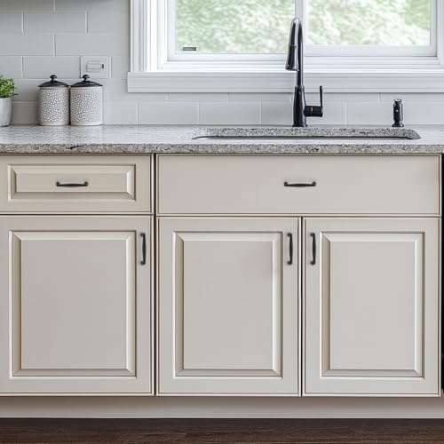 Ravinte Matte Black Cabinet Handles Solid Handles,3 Inch,10 Pack - color: Matte Black, size: 3 Inches Hole Center