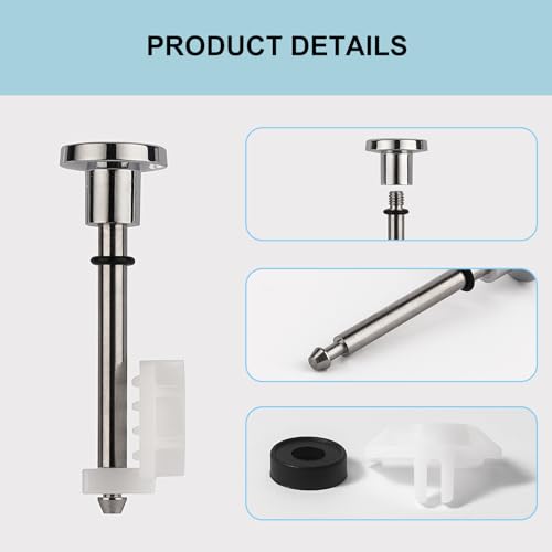 2 Set Universal Tub Spout Diverter Repair Kit Parts, Includes 2 x Diverter Valve Stems, 2 x Cup Seals and 2 x Gates, Bathroom Shower Bathtub Leaky Faucet Repair Replacement Parts (Classic,Chrome)