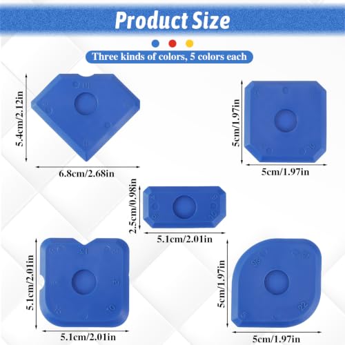 15 PCS Silicone Caulk Scraper Tool Set, Caulking Remover Tool - style: 15PCS