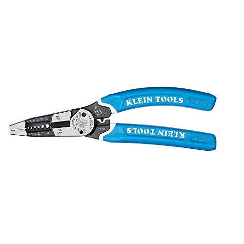 Klein Tools K12065CR Wire Stripper / Cutter / Crimper Tool, Made in USA, for Cutting, Stripping, Crimping, Twisting (8-18 AWG solid, 10-20 AWG stranded)
