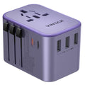 VINTAR Universal Travel Adapter 35.5W, 6-in-1 with 3 USB-A QC & 2 USB-C PD - color: 35.5W Purple