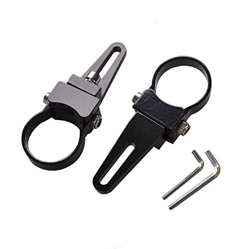 Universal-Fit 360 Adjustable 1.25" Tubular Clamp Light Mounts for Offroad LED Light Bar, Easy Positioning on Trucks & SUV Tube Surface, High-Grade Lightweight Aluminum, Black Sleek Finish, 2 PCS Set - size: 1.25" (32mm)