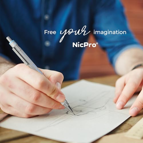 Nicpro Blocky Gear Mechanical Pencils 0.7 mm with Case, 3 Pack - style: 0.7mm