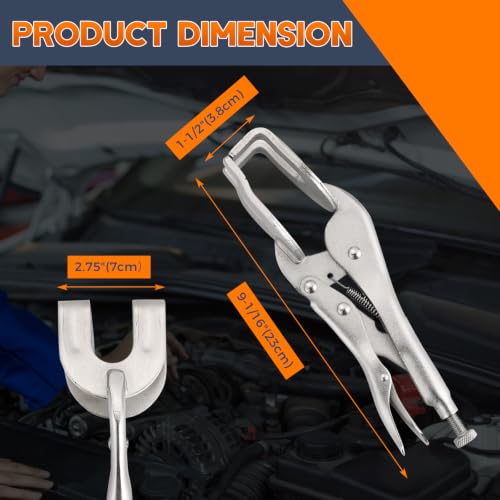 10"(225mm) Locking Pliers Set, 2 Pack Heavy Duty Welding Clamps