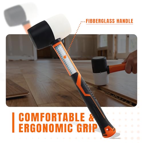 Rubber Mallet Hammer Flooring Mallets 32oz - size: 32 oz