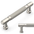 Amerdeco 10 Pack Brushed Satin Nickel knurled Cabinet Pulls 3.75" | Drawer Pulls Cabinet Hardware Kitchen Cabinet Handles for Bathroom ZH0072 - color: Brushed Satin Nickel, size: 3.75" hole center