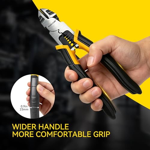 8 Inch 3-in-1 Wire Cutters, Heavy Duty Diagonal Cutting Pliers