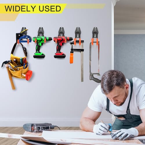 2 Pack Garage Hooks Heavy Duty Storage Organizer Wall Mount Power and Garden Tool Hangers, for Hanging Ladders, Ropes, Hose, Bulk Items - color: Black 2 pack
