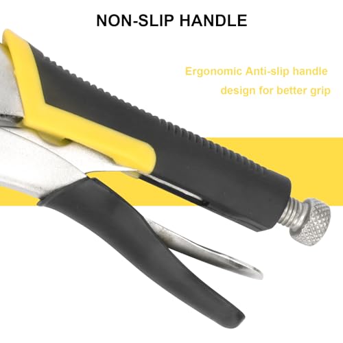 4 Pack 11 Inch C Clamp Locking Pliers,11" Locking C Clamp - color: Yellow Black Handle, size: 11 Inch