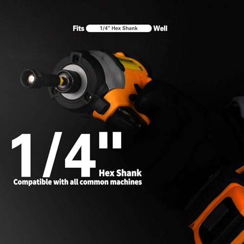 Facoow 55PCS Impact Nut Driver Set Magnetic, SAE & Metric Nut Drivers | Cr-V CNC Machined Deep Nut Drivers Set, S2 Impact Bits, Socket Adapters, Wing Nut Driver,