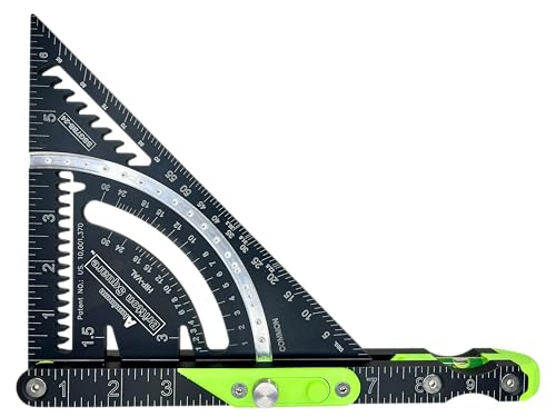 Britton Square Britton Square® 7" Rafter Square: Patented Level Pivot Arm, 3 Vials