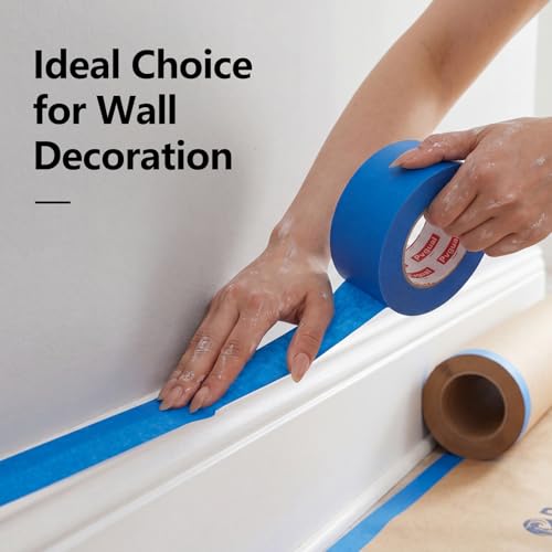 12 Rolls Painters Tape 2 Inch Wide Blue Painters Tape for Wall Painting - size: 12rolls/2in（S)