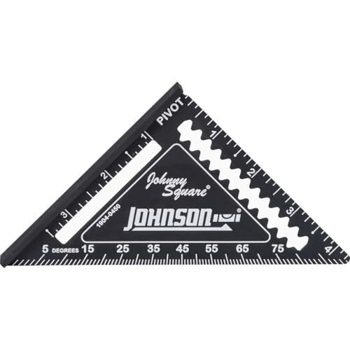 Johnson Level & Tool 1904-0450 Johnny Square Professional Easy-Read Finish Square, 4.5", Black, 1 Square* - size: 4.5-inch, style: Standard