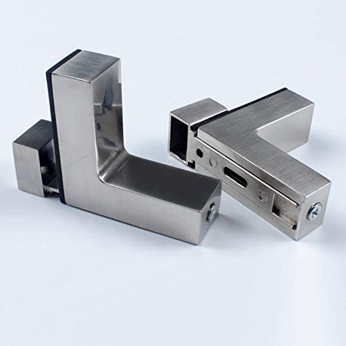 AWEN Solid Metal Adjustable Wood/Glass Shelf Bracket Wall Mount, 2 Pcs (Brushed Nickel) - size: Brushed Nickel-2pcs