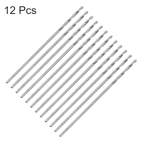 HARFINGTON 12pcs Micro Jobber Twist Drill Bits #76 0.5mm / 0.0197" High Speed Steel HSS Mini Drilling Bit Tool for Stainless Steel Aluminum Wood Plastic - size: 0.5mm
