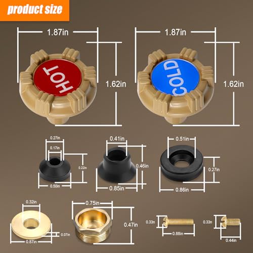 RK-22MH Outdoor Faucet Repair Kit for Woodford Model 22 Outside Faucets Parts Include Wheel Metal Handle Screws Packing Nut Washer Valve Seat Rubber, 18PCS Set - style: RK-22MH