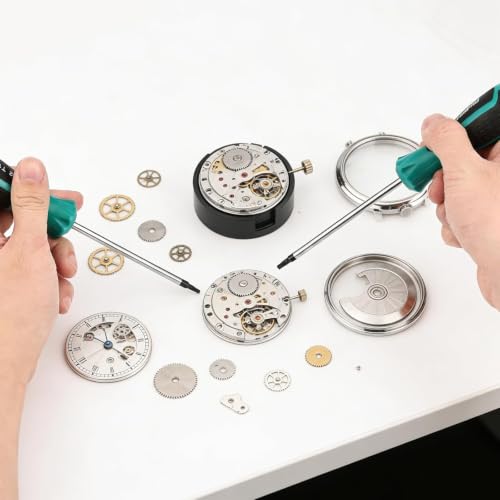 GRENPRO Screwdriver Set Precision 90pcs, S2 Alloy Steel Small Screwdriver Set, Torx Screwdriver Sets with Sturdy Tool Box, Includes Slotted Phillips Torx Tool Kit - color: Black & Green