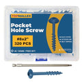 Pocket Hole Screws #8 x 2 inch, 320PCS,Blue Coated - size: #8 x 2"