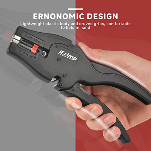iCrimp Self-Adjusting Wire Stripper, AWG 32-7 with Built-in Cutter