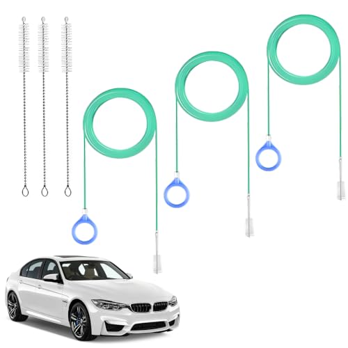 3Pcs 120 Inch Auto Sunroof Cleaning Tool, & 3 Pcs 7.9 Inch Brush