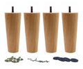Solid Wood Replacement Furniture Sofa Couch Legs 6 inch Heavy Duty Set of 4 | Straight Wooden legs for Couch Sofa Chair Ottoman Loveseat Coffee Table Cabinet Furniture Replacement - color: Straight- Set of 4, size: 6"