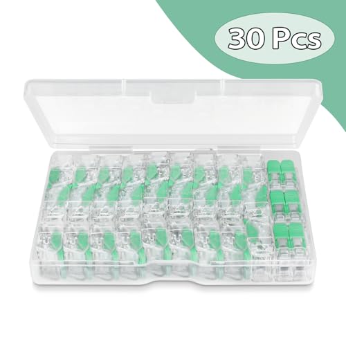 30PCS Lever Wire Connectors 2 Port Electrical Connectors Lever Nuts - size: 2 Ports