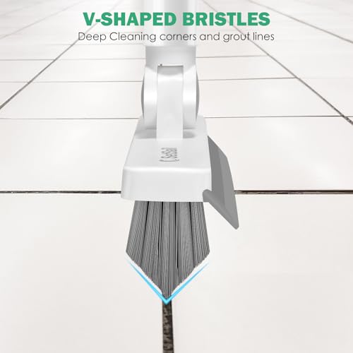 SetSail Floor Scrub Brush and Grout Brush with 51-in Long Handle,Grey White - color: Grey White, size: 10in (with Grout Brush)