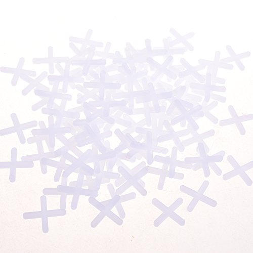Cosmos Tile Spacers 1/8 Inches (3 mm) Wide Wall & Floor Tiles Spacers, X-Type, 500 Pcs, White Plastic