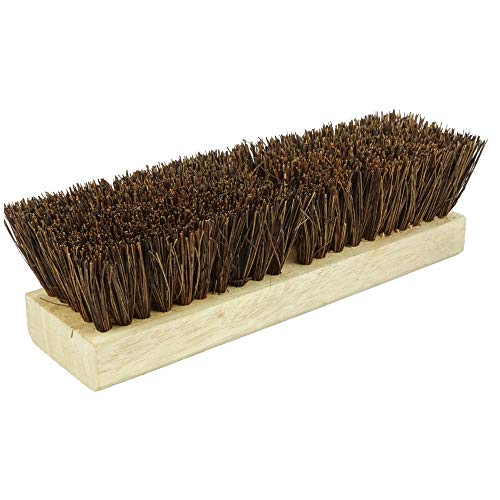Weiler 44026 Heavy Duty Deck Scrub Brush with Natural Palmyra Bristles for Wooden Decks, Conrete Patios, and Other Rough Surfaces - size: 10", style: Palmyra