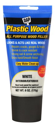 DAP Wood Based 0.5 Pounds - color: White, size: 6 Oz. (Pack of 6), style: Plastic Wood (Pack of 6)