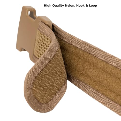 Security EMS EMT Firefighters Work Belt 2" Wide Camping Hiking Utility Tool Belt Airsoft Paintball Gear Holster Belt - color: Brown(2 Inch Width), size: Small