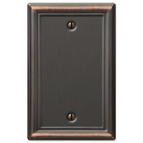 Amerelle 149BDB Chelsea Wallplate, 1 Blank, Steel, Aged Bronze, 1-Pack - color: Aged Bronze, size: 1 Blank
