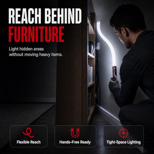 30-Inch Bendable LED Flashlight Stick, 7H Runtime Flexible Work Light