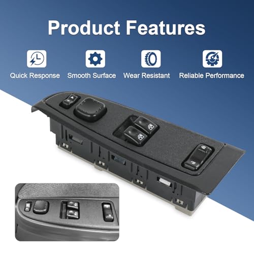 Master Power Window Switch Compatible with 2003-2007 Chevrolet GMC - size: 15883318