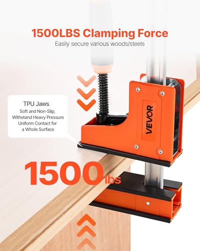 VEVOR 36" Parallel Bar Clamp Set, 1500 lbs Load Limit, 2-Pack - size: 36"(2 Pack), style: Heavy-Duty