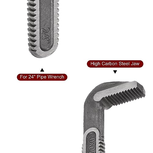 HARFINGTON Pipe Wrench Hook Jaw 24" Plumbing Wrench Replacement Jaws Carbon Steel for 24" Adjustable Wrench - size: 24"