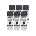 Rust-Oleum Chalked All-in-One Ultra Matte Charcoal Spray Paint - color: Charcoal, size: 12 Ounce (Pack of 6)