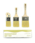 Zibra 3-Piece Top Coat Paint Brush Set with Flat Paint Brushes for Top Coating, Flat Surfaces, and Walls, 3 Sizes - style: Top Coating and Flat Surfaces