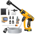 DIYtoolifz Cleaning Tool Compatible with DeWalt 20V Battery, 2.2LBS, with 16.4ft Hose & 6-in-1 Nozzle + Attachment for Car, Patio, Fence (Battery not Included, Tool Only) - color: Yellow
